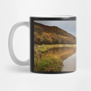 Rainbow over Pennard Castle, Gower, Wales Mug